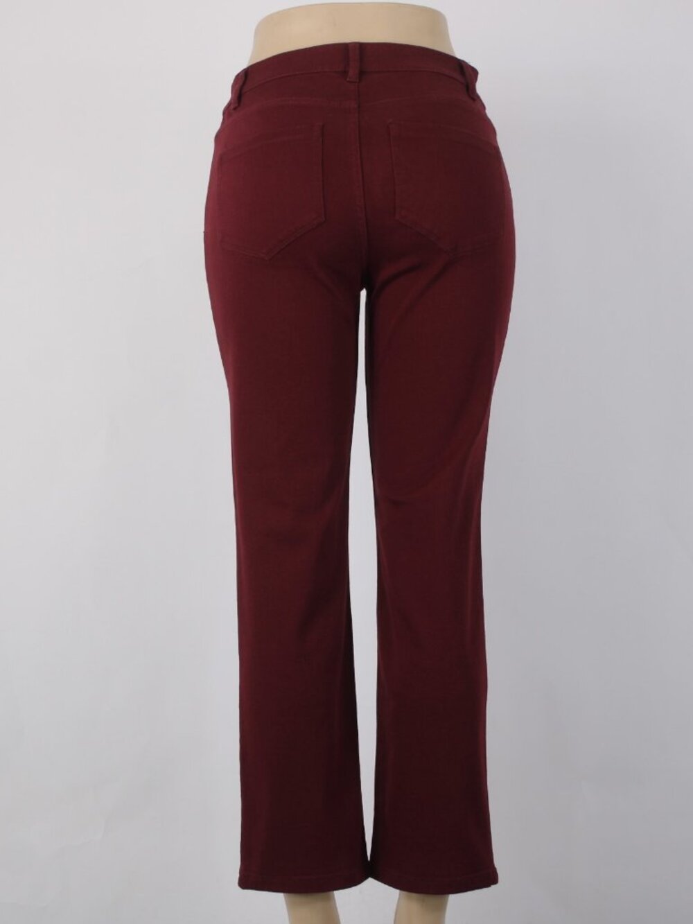 Christian Siriano J Jill Pant $89 Merlot Sz 2 x 26 Burgundy Red Cotton Pant - Picture 4 of 14